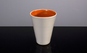 Vit orange kopp